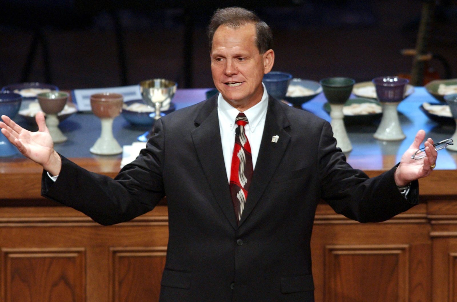 Roy Moore rallies against 'homosexualist gay terrorism' in senate battle