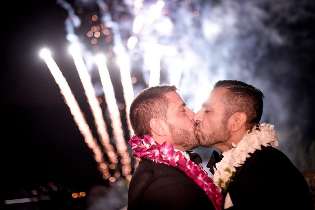 Exclusive: Gay porn stars' wedding was 'full of love'