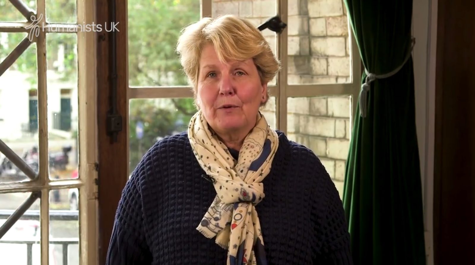 Humanist Sandi Toksvig speaks openly about her non-religious beliefs