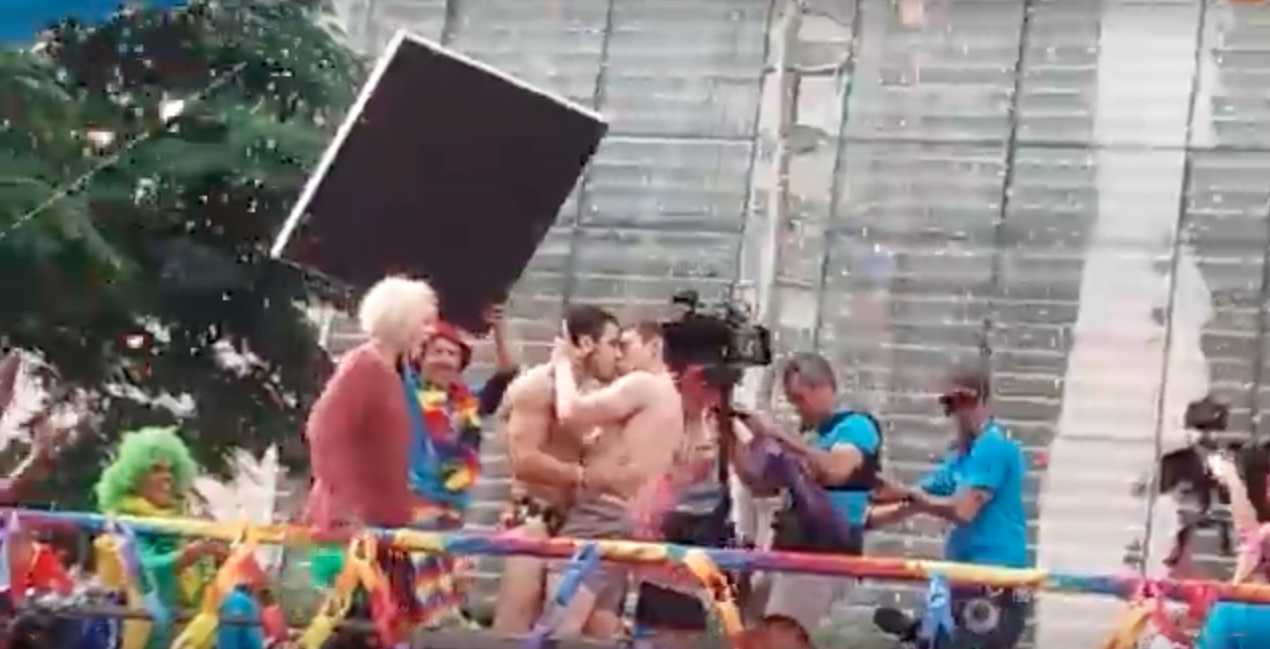 Watch: Sense8 male cast can't keep their hands off each other at Sao Paulo Pride