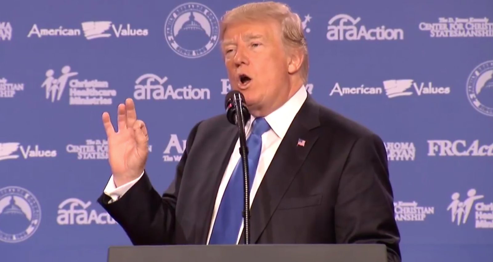 Donald Trump tells homophobic hate group they will 'no longer be silenced'