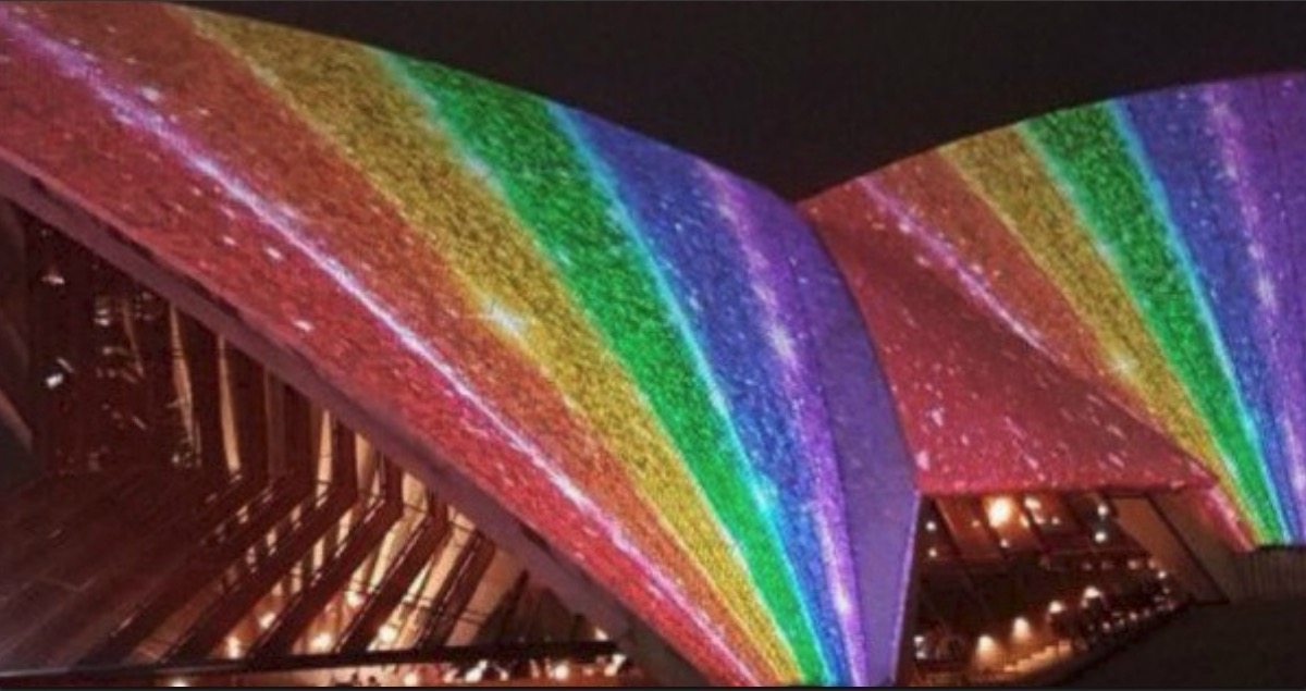 Sydney Opera House lit up in rainbow colours to celebrate Mardi Gras