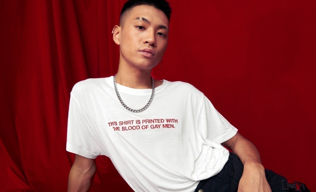 These gay men created a T-shirt made of their blood to protest donation ban