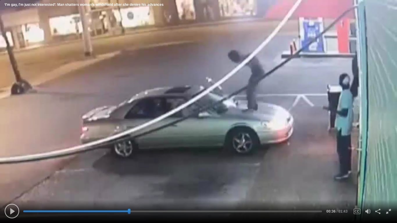 Man shatters lesbian’s car window because she rejected his advances