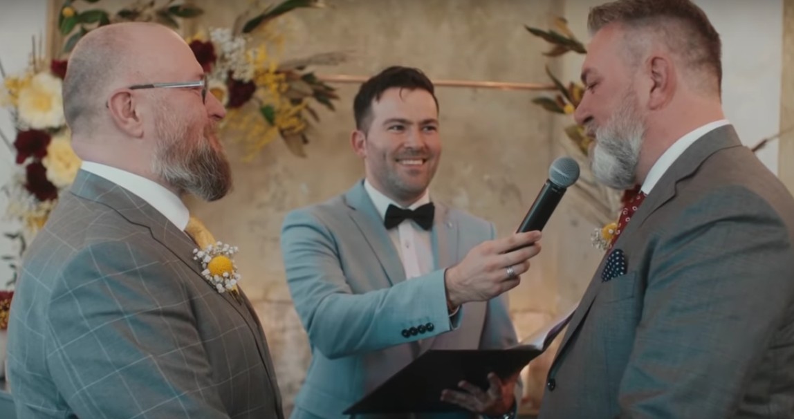 Gay couple create diamond wedding ring from Burger King whopper