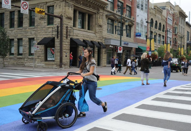 Crosswalk in Dallas.