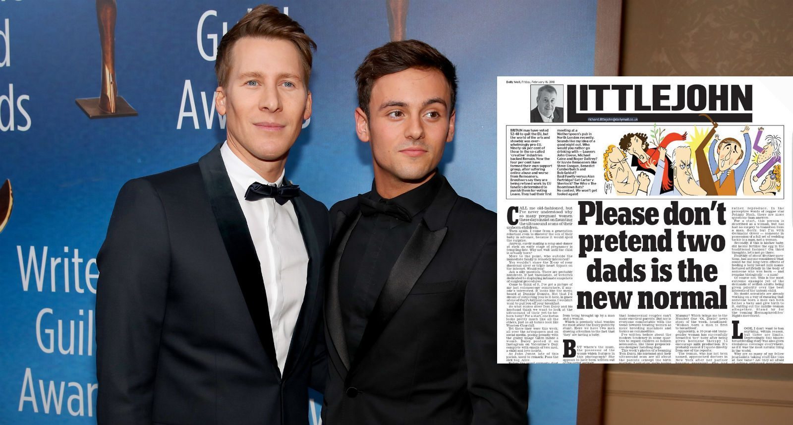 Daily Mail hits back at 'political zealots' over anti-gay parenting Tom Daley column