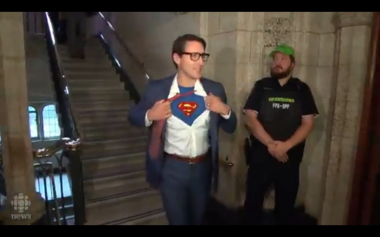 Justin Trudeau wore a Clark Kent costume to Parliament and it was epic