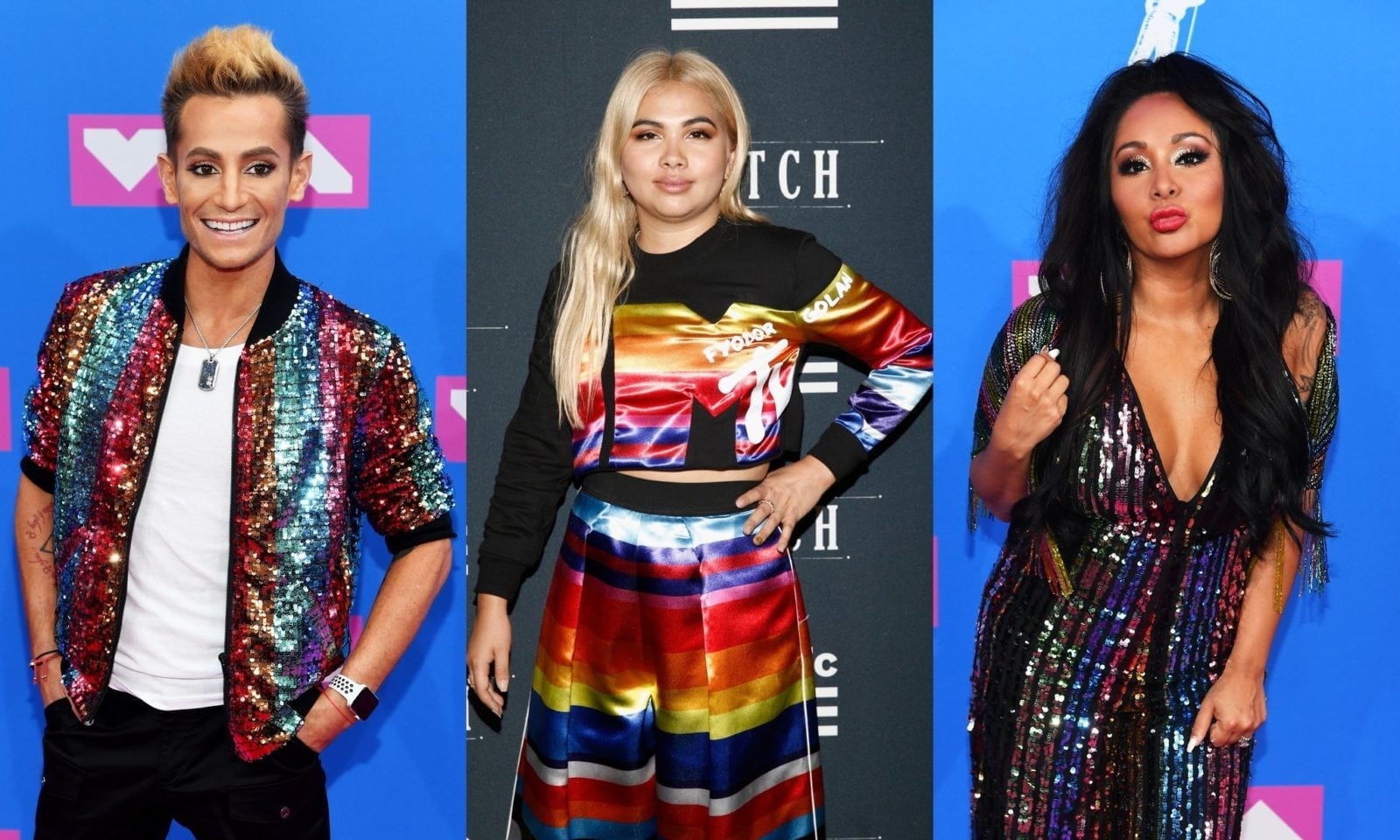 Hayley Kiyoko, Frankie Grande and Snooki wore rainbow outfits to the MTV VMAs—and we can't get enough