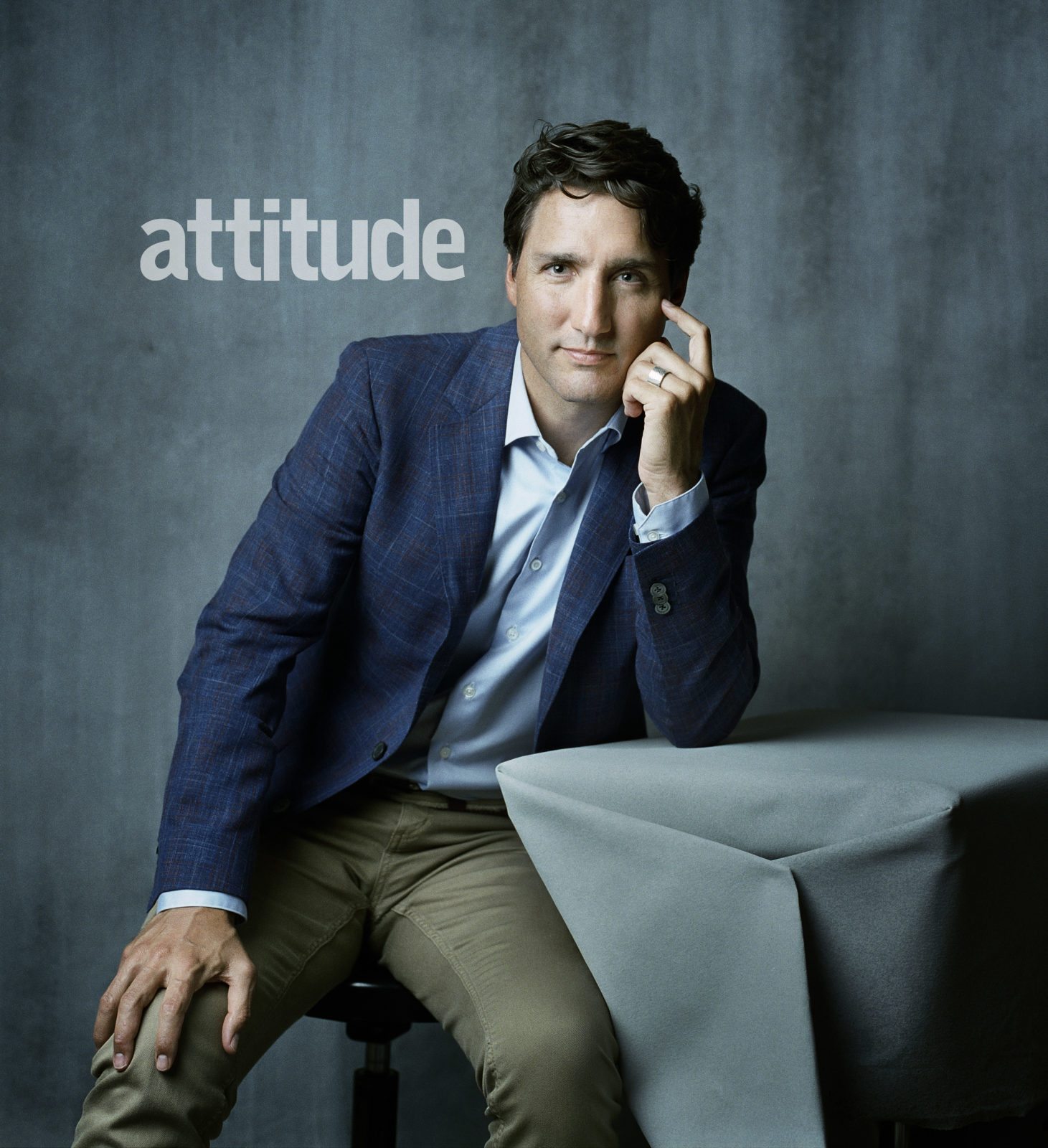Canadian Prime Minister Justin Trudeau poses for cover of gay magazine Attitude