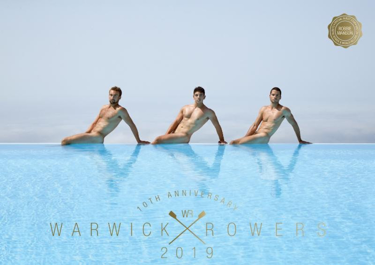 Warwick Rowers share tenth naked calendar with Robbie Manson