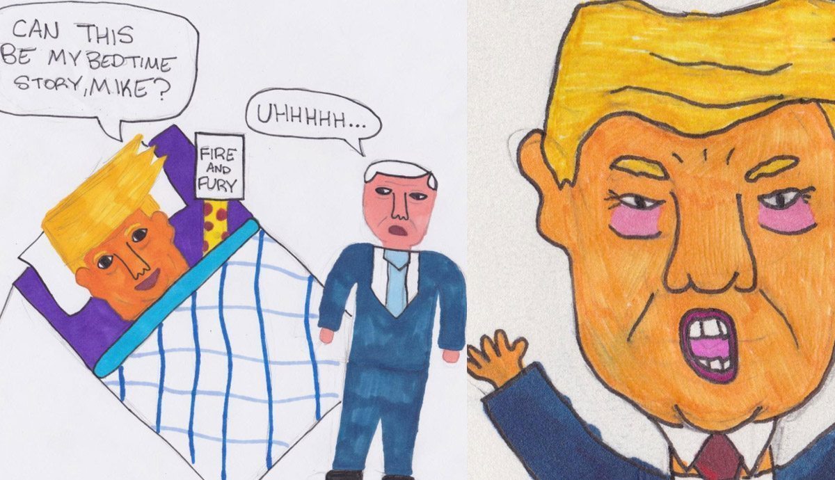 This 11-year-old's anti-Trump cartoons are giving us life