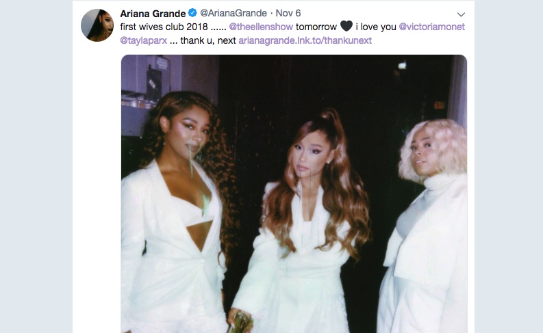 Ariana Grande pays tribute to The First Wives Club