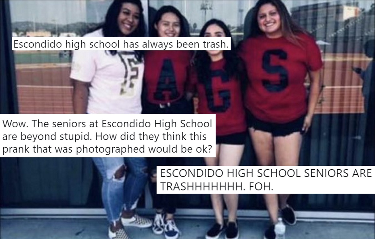 High school students spark backlash by spelling out 'fags' in senior photos