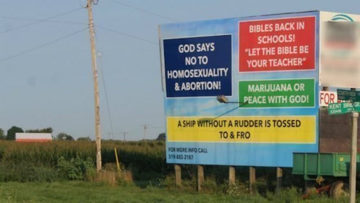 Anti-gay evangelist pays for 'God says no to homosexuality' billboard, causing outrage