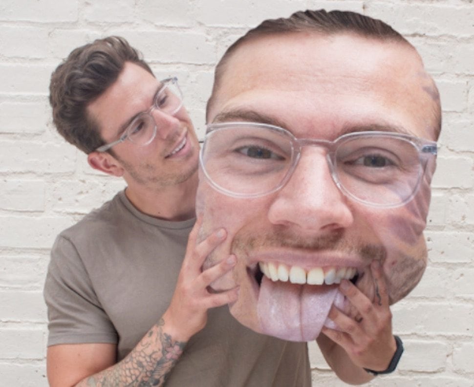 Creepy or cute? You can now get your other half's face printed on pants and suitcases