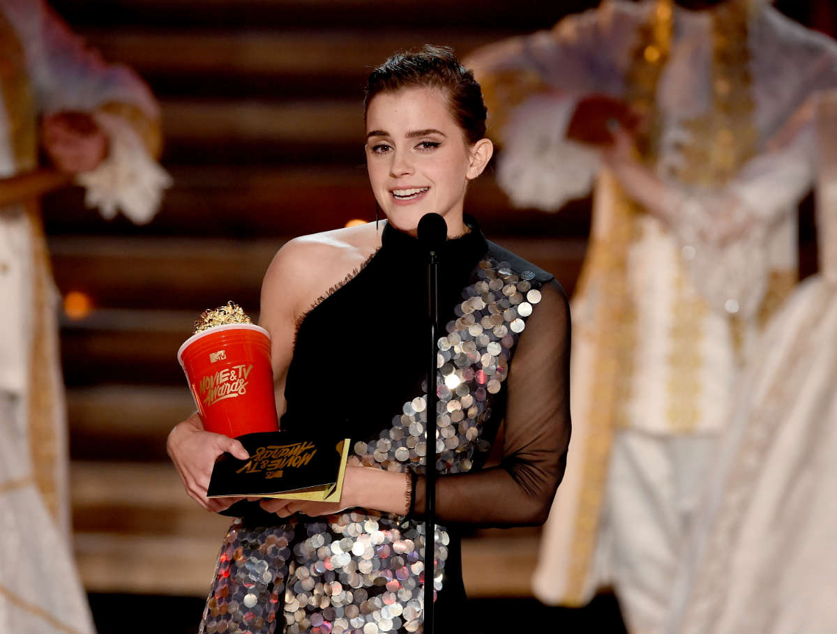 Emma Watson wins landmark gender-neutral Best Actor prize at the MTV Awards