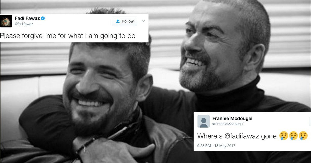 George Michael's boyfriend Fadi Fawaz disappears from Twitter after asking for forgiveness