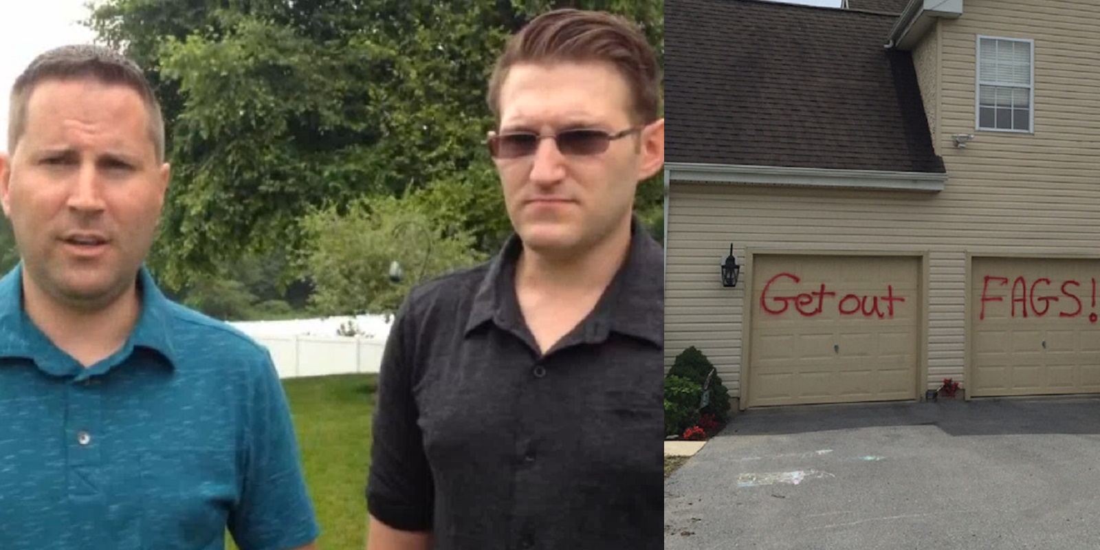 'Get out fags!' Couple's home vandalised with shocking graffiti