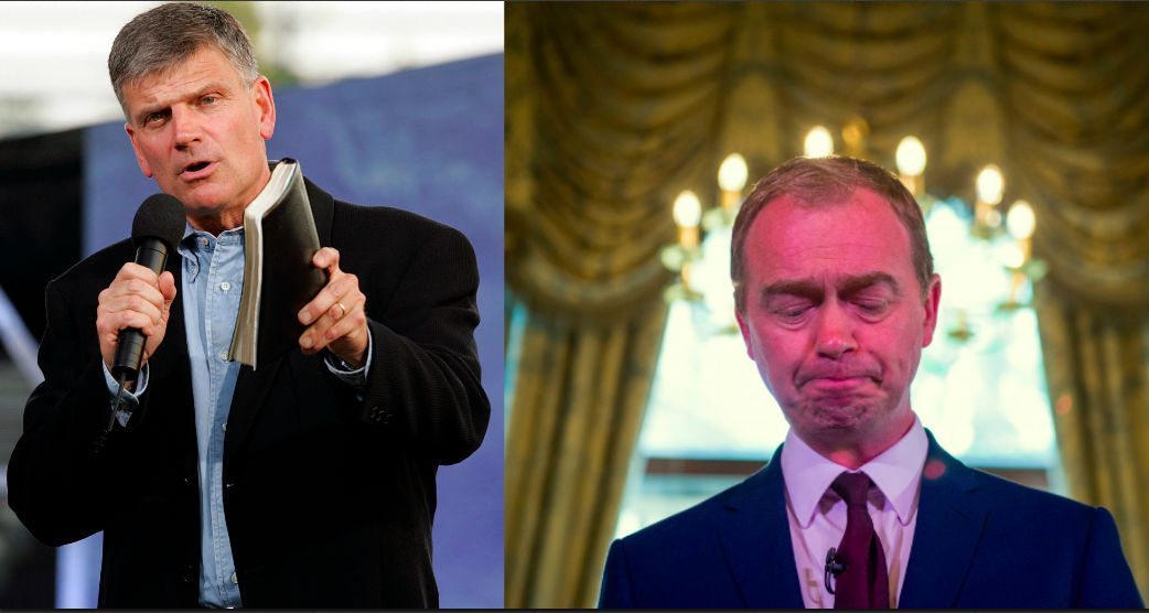 Evangelical Franklin Graham endorses Tim Farron as they both oppose gay sex