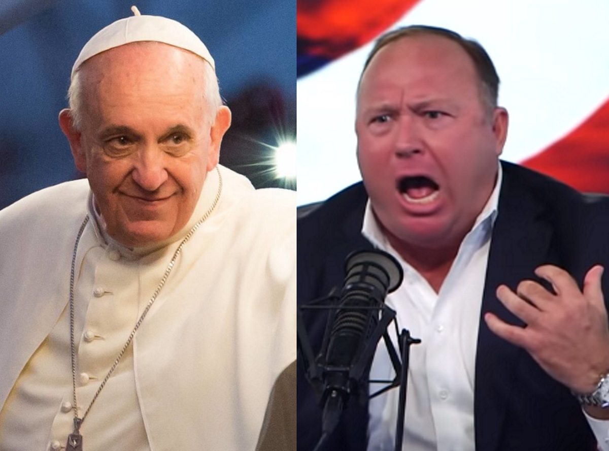 Alex Jones calls Pope Francis a 'demon-possessed piranha' after his pro-gay message