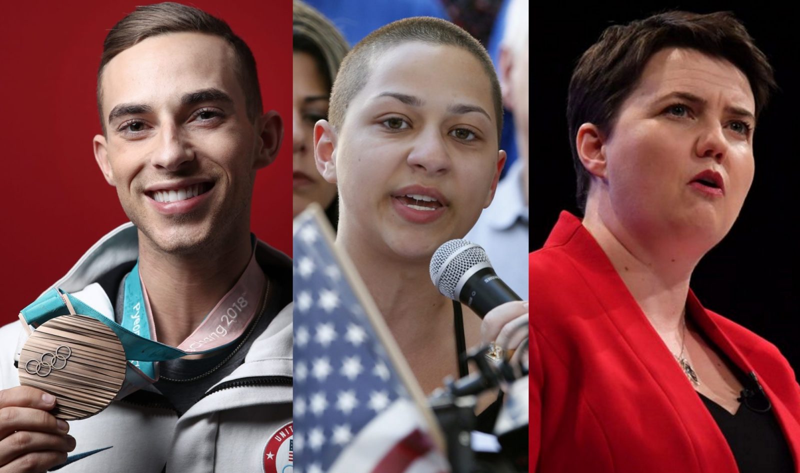 Adam Rippon, Emma Gonzalez and Ruth Davidson have made the TIME 100