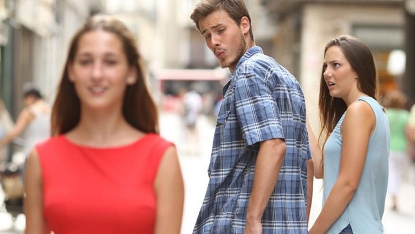 Remember the distracted boyfriend meme? A viral tweet just revealed a very queer twist in the story...
