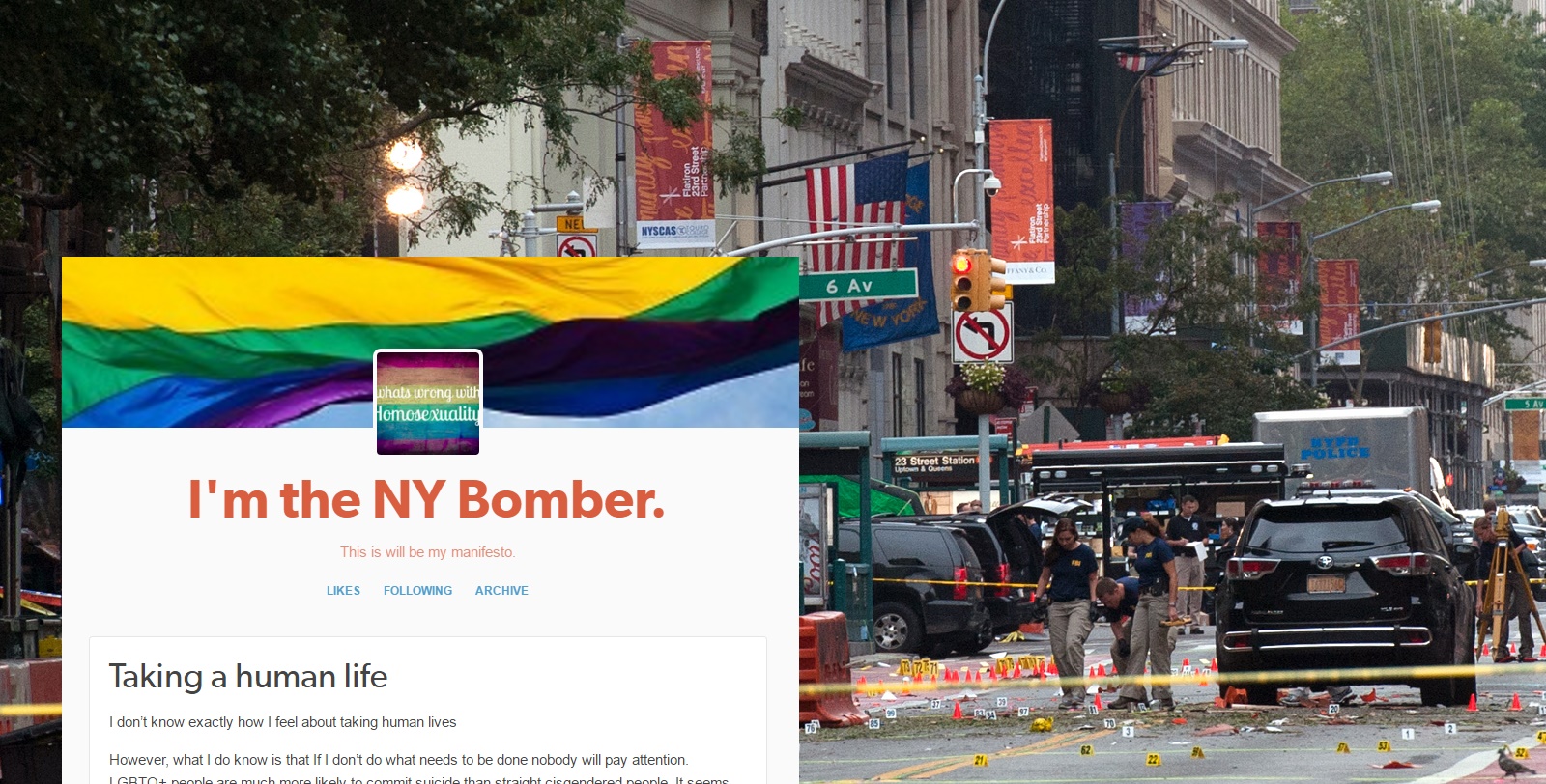 Media fooled by hoax site claiming New York bomber is militant gay activist
