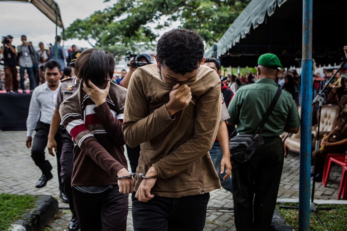 Men sentenced to be flogged over 80 times in Indonesia for having gay sex