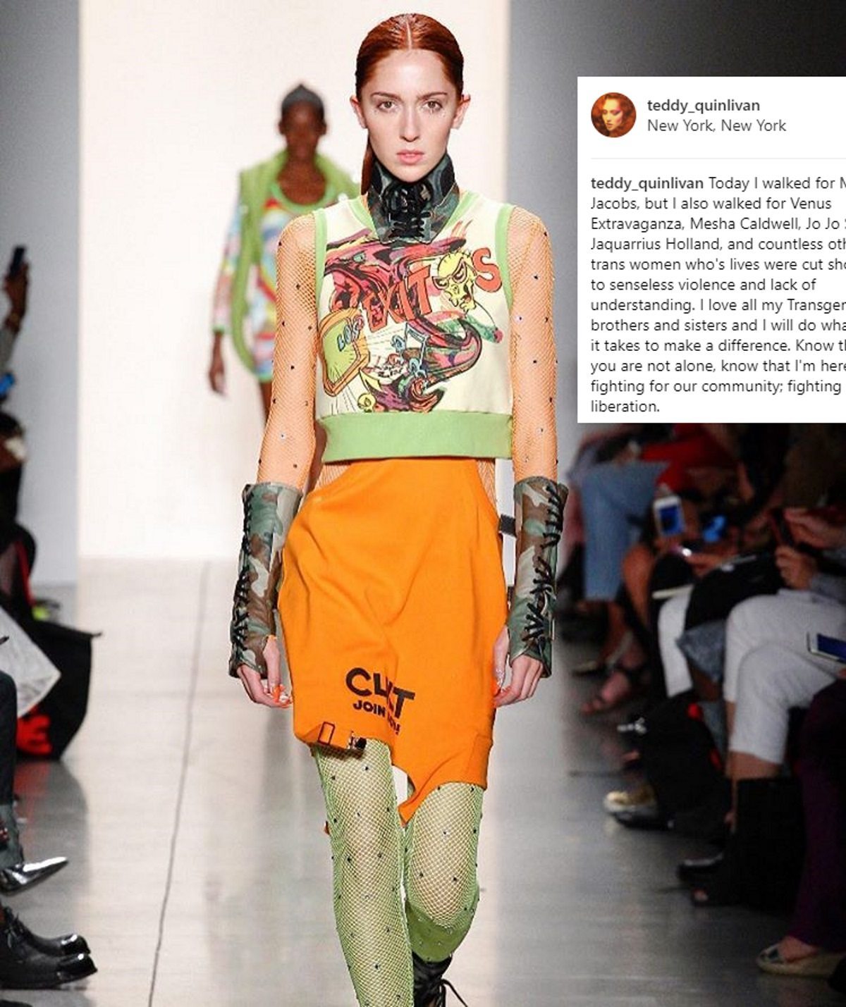 World-famous model Teddy Quinlivan comes out as transgender to fight Donald Trump's policies