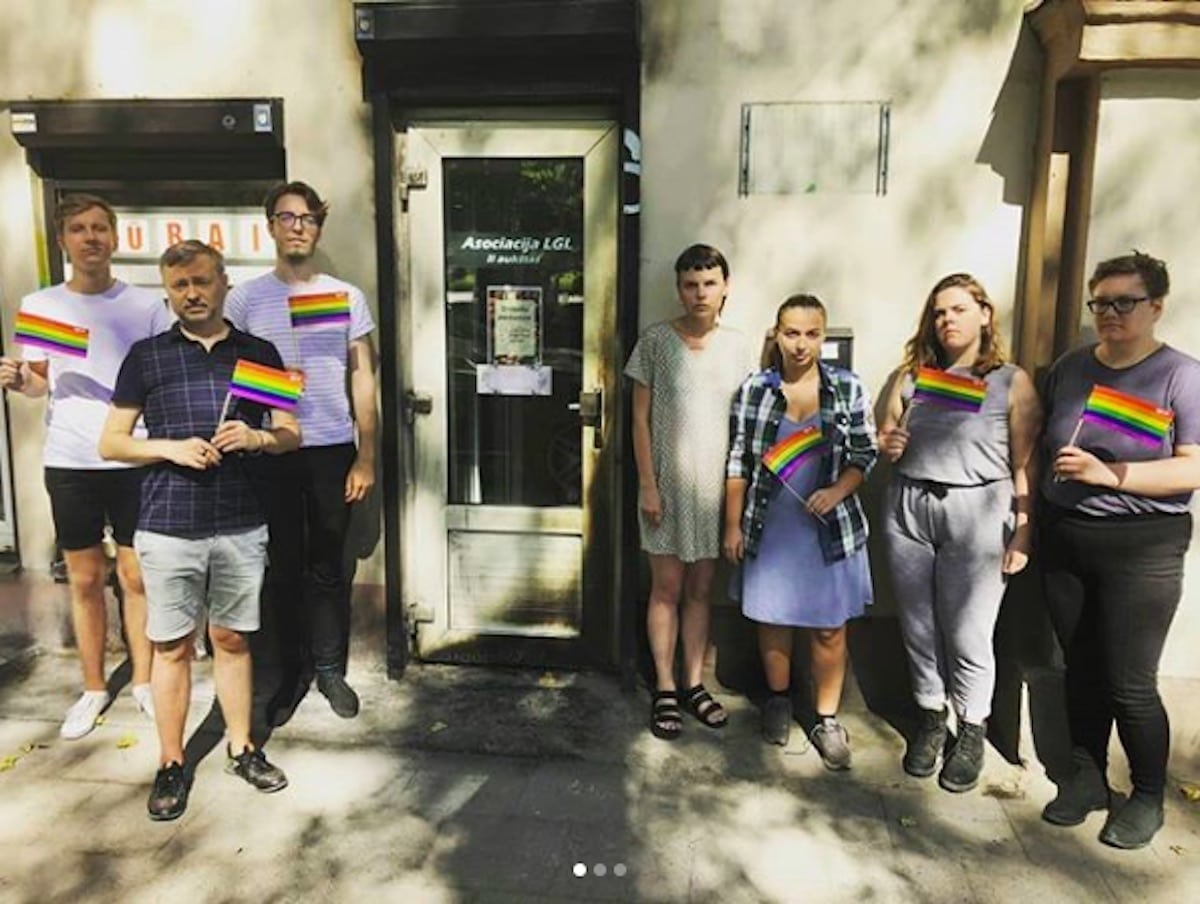 Arsonists target Lithuania's only LGBT rights group in 'vicious homophobic attack'
