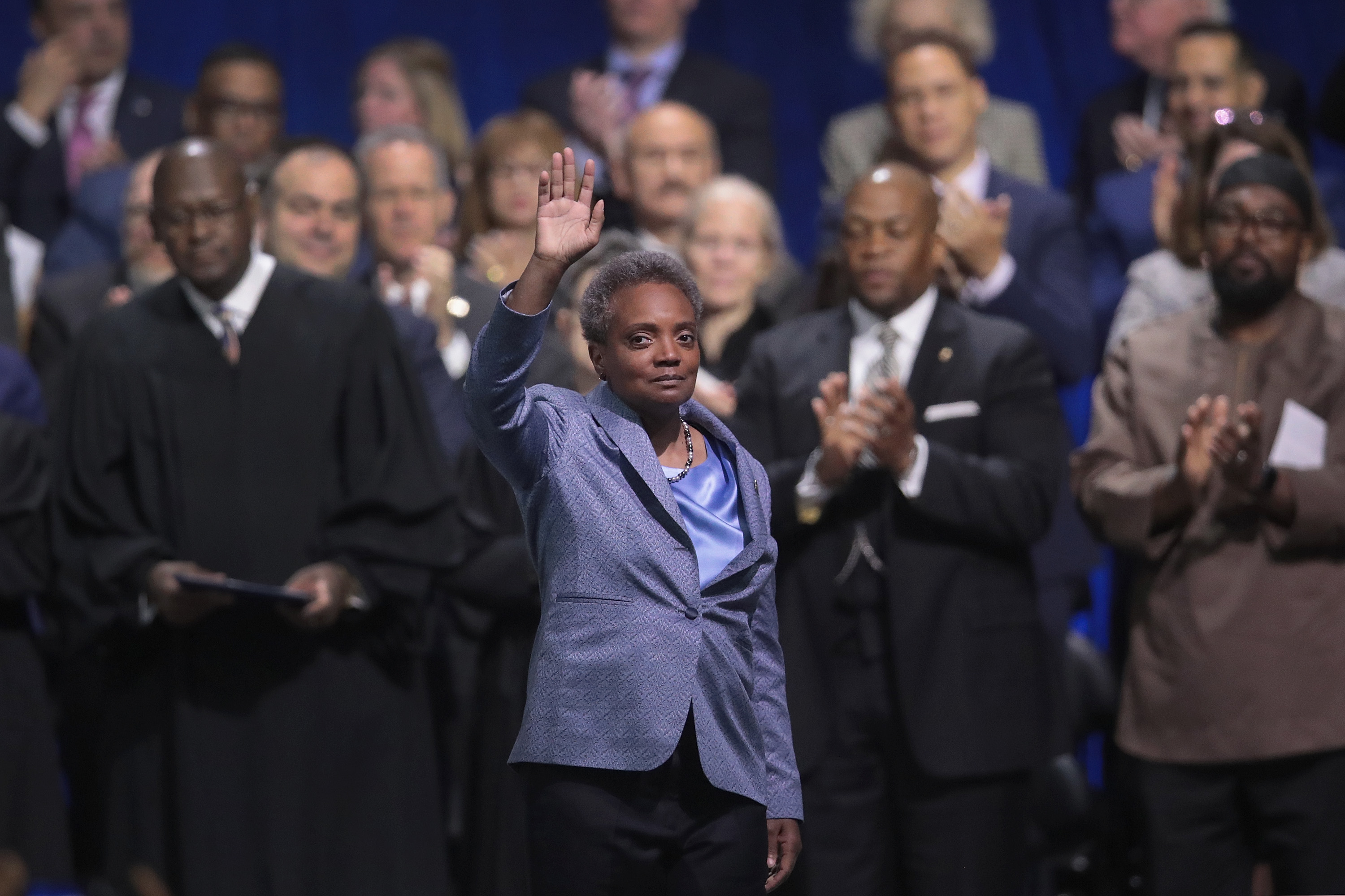 Lori Lightfoot sworn in as Chicago's first black lesbian mayor