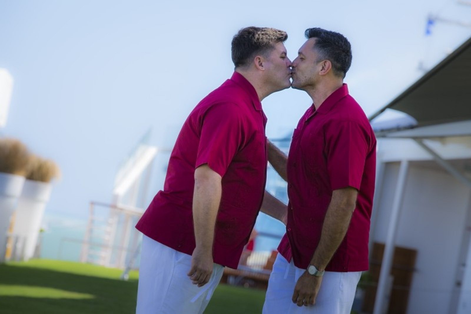 Gay couple wed in groundbreaking same-sex marriage ceremony at sea