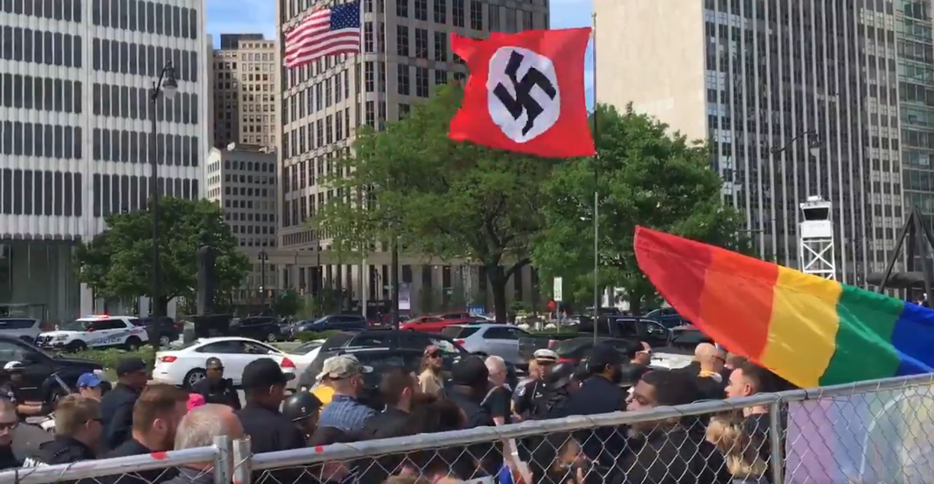 Neo-Nazi protesters disrupt Motor City Pride celebrations in Detroit