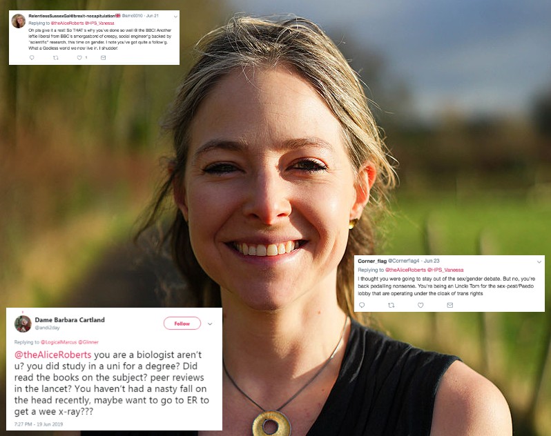 TV scientist Alice Roberts abandons Twitter after 'hate' from anti-trans feminists
