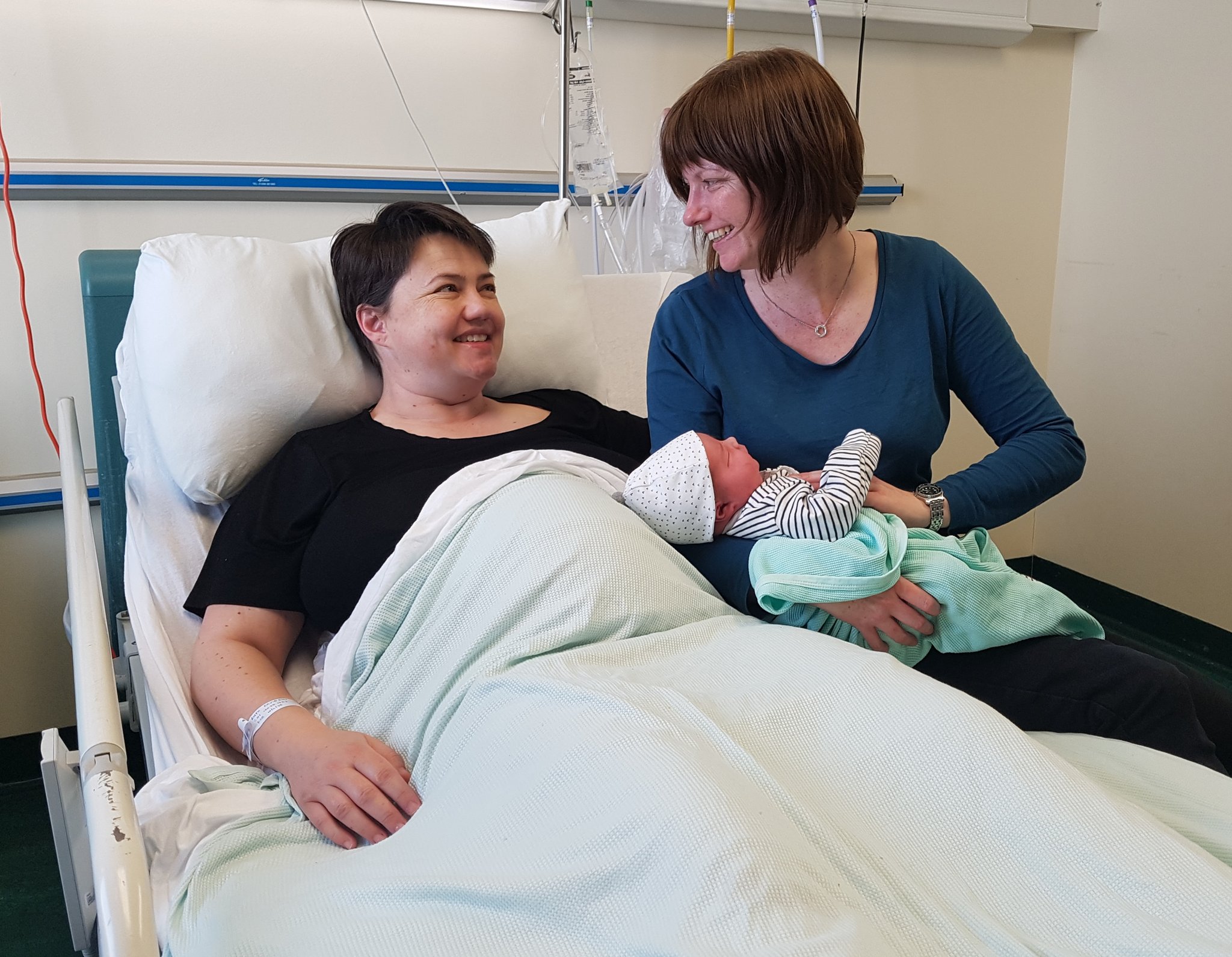 Ruth Davidson gives birth to baby boy