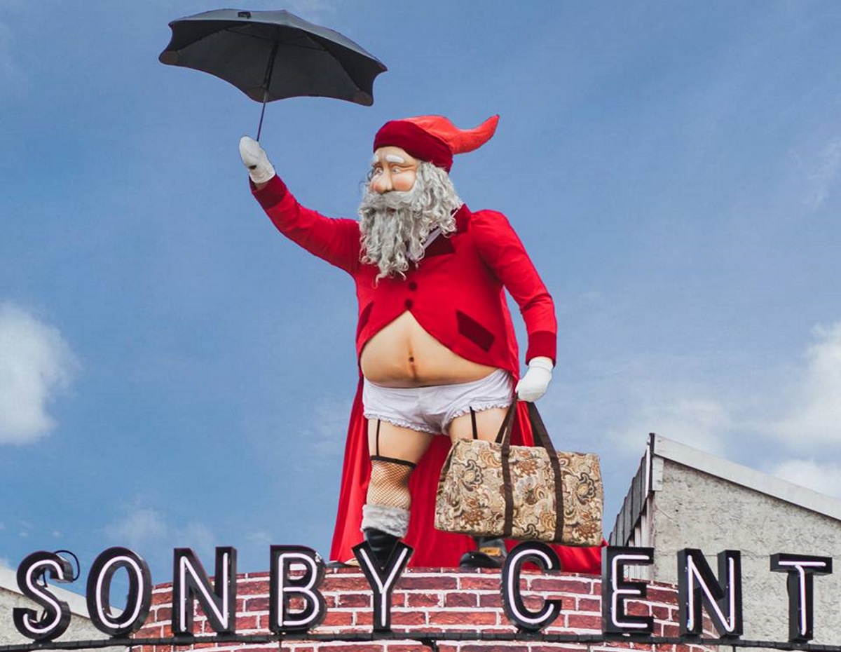 Gender fluid Santa Claus unveiled in fishnets and knickers