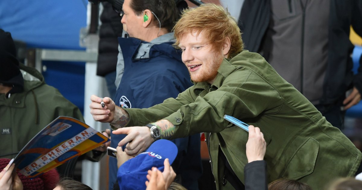 Ed Sheeran waves LGBT pride flag at London O2 show