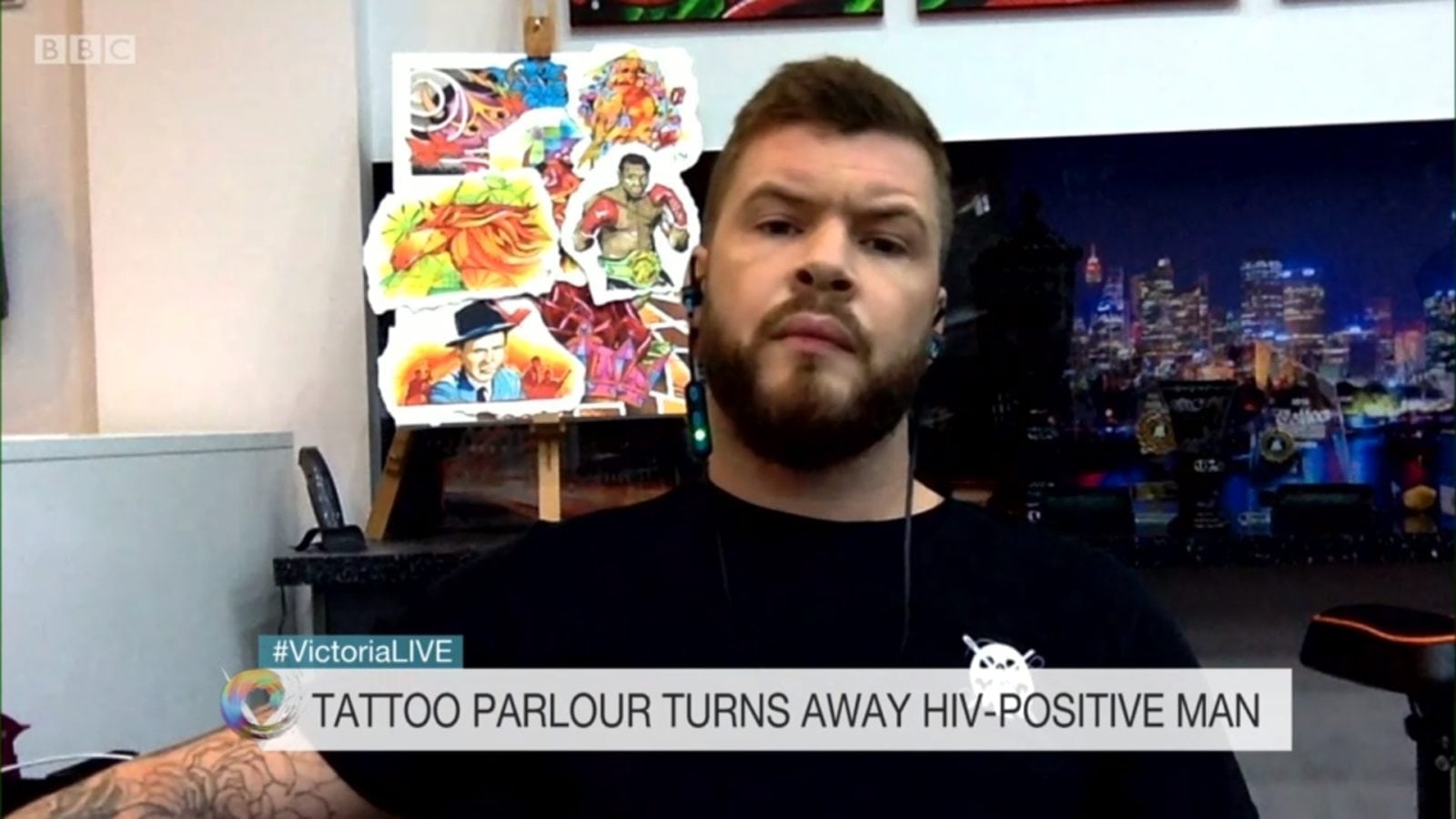 Tattoo shop owner says he 'personally' doesn't want to serve people with HIV