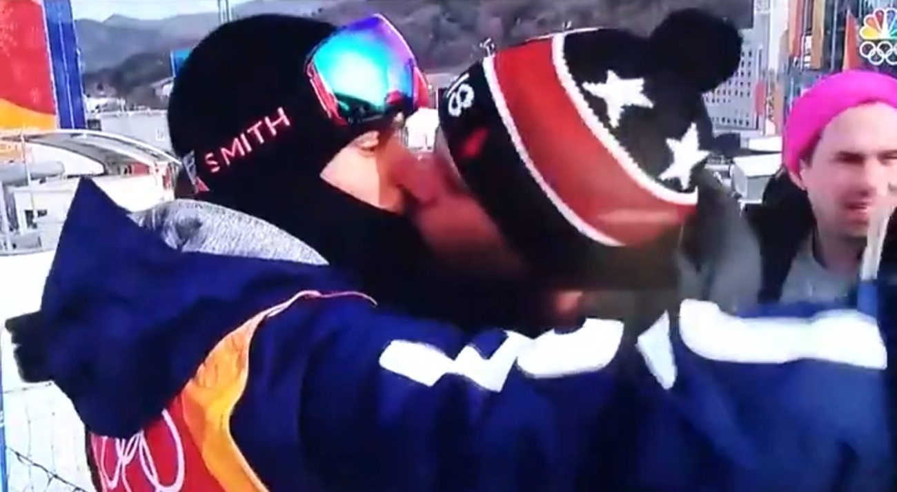 Winter Olympics 2018: Gus Kenworthy in historic kiss with boyfriend on live TV