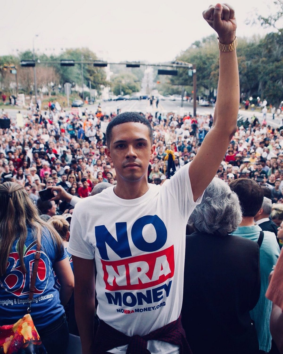 Orlando massacre survivor tears into Republican politicians at Parkland protest