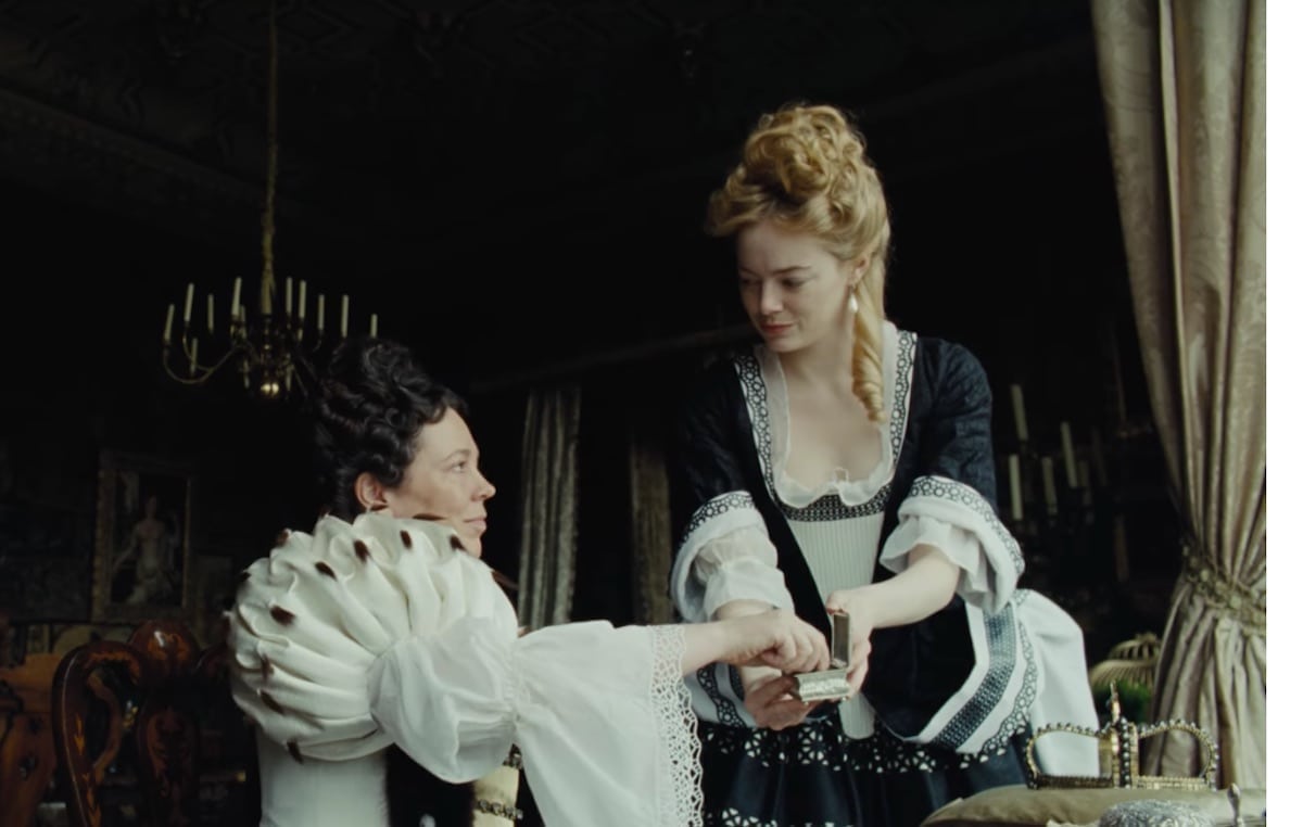 Watch: Emma Stone and Olivia Colman as lesbian lovers in The Favourite trailer