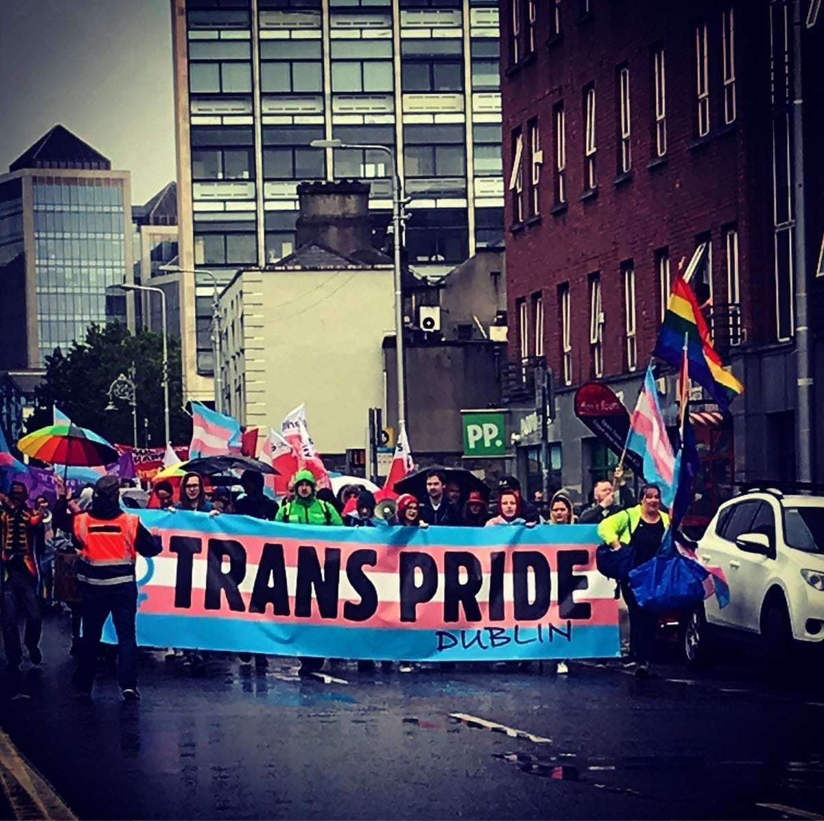 Rain fails to dampen spirits at Dublin's first Trans Pride