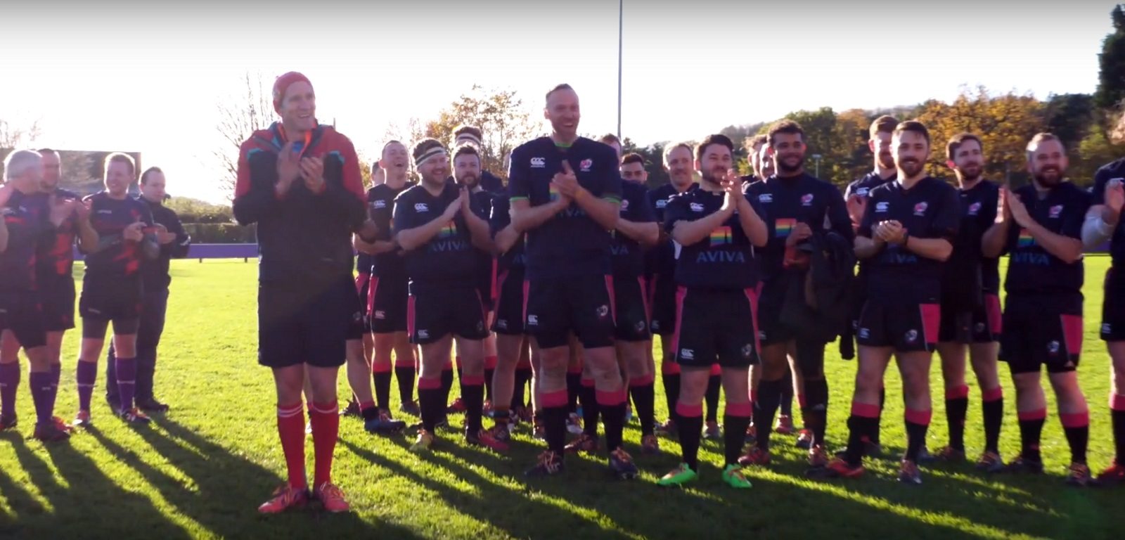 Ben Cohen and Will Greenwood surprised amateur teams to celebrate the Rainbow Laces campaign