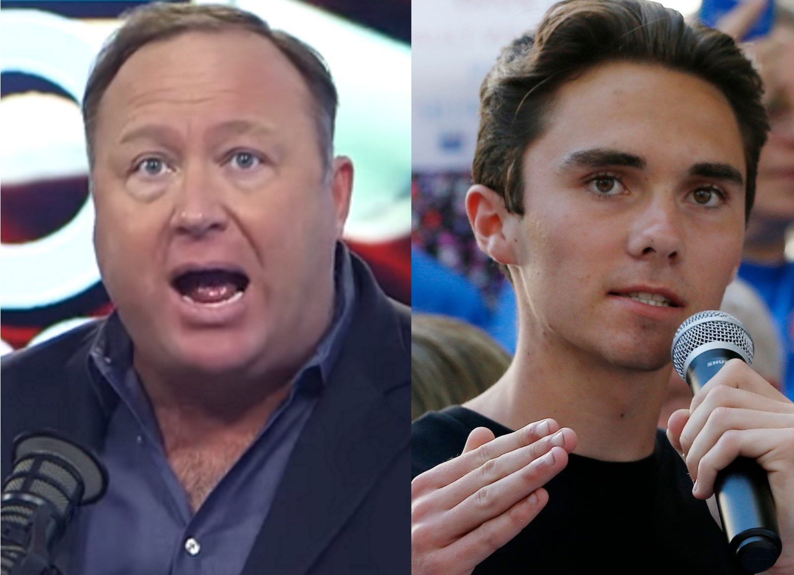 Alex Jones is begging teenage Parkland survivor David Hogg to keep him on YouTube