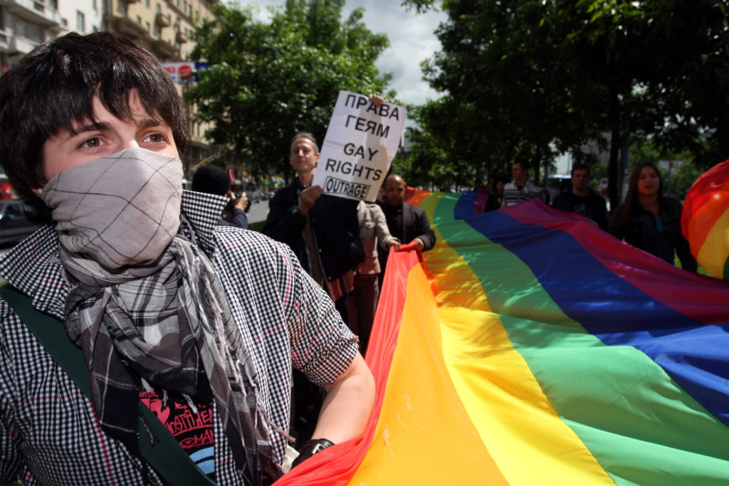 Members of the Russian gay community