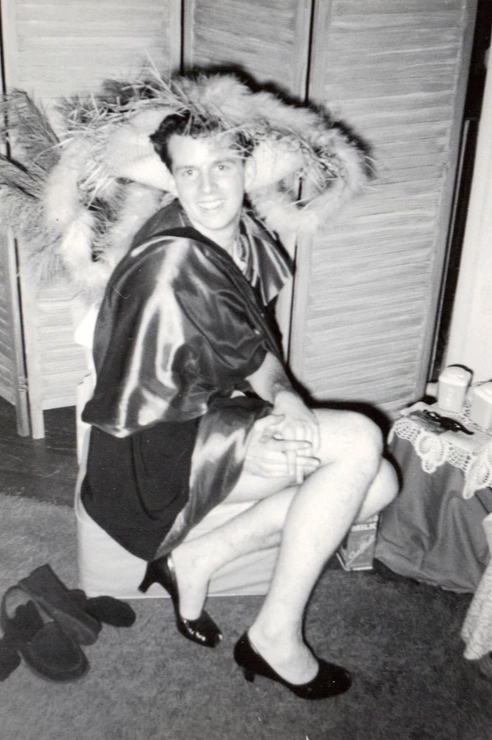 A man in drag in 1957