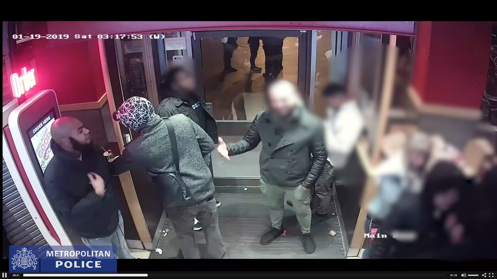 Police are hunting five suspects in an 'abhorrent' homophobic 'pepper spray' attack in London