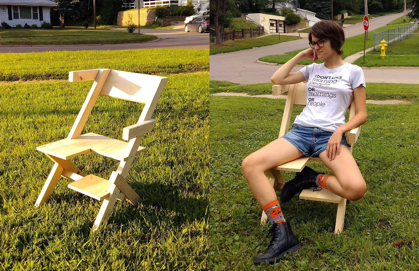 This hilarious bisexual chair is for people who can't sit 'straight'