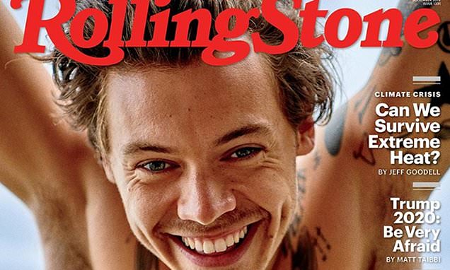 Harry Styles sends fans wild with topless Rolling Stone cover